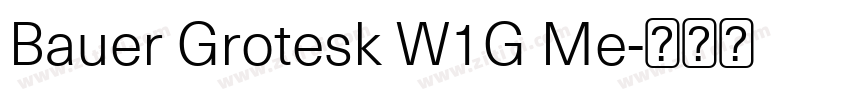 Bauer Grotesk W1G Me字体转换